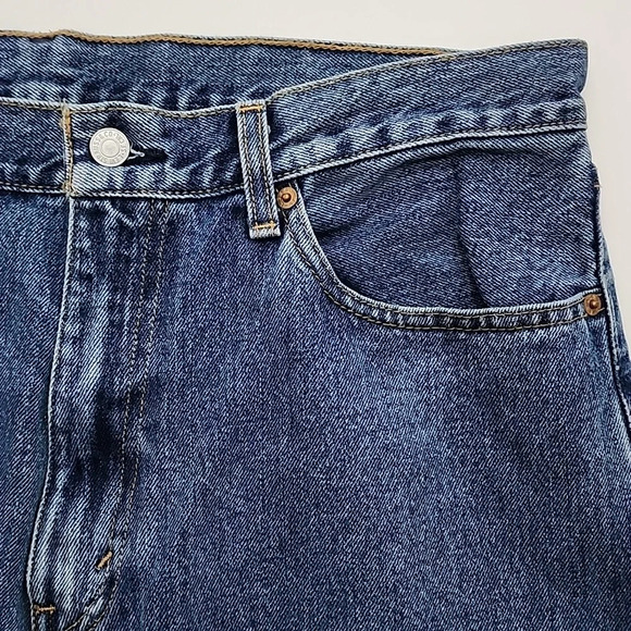 Levi's 505 Men's Blue Wash Denim Jeans Straight Leg Size 36 - Picture 3 of 13